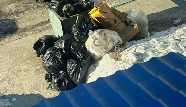 Красноярской доставке суши объявили предостережение из-за мусора под окнами жилого дома