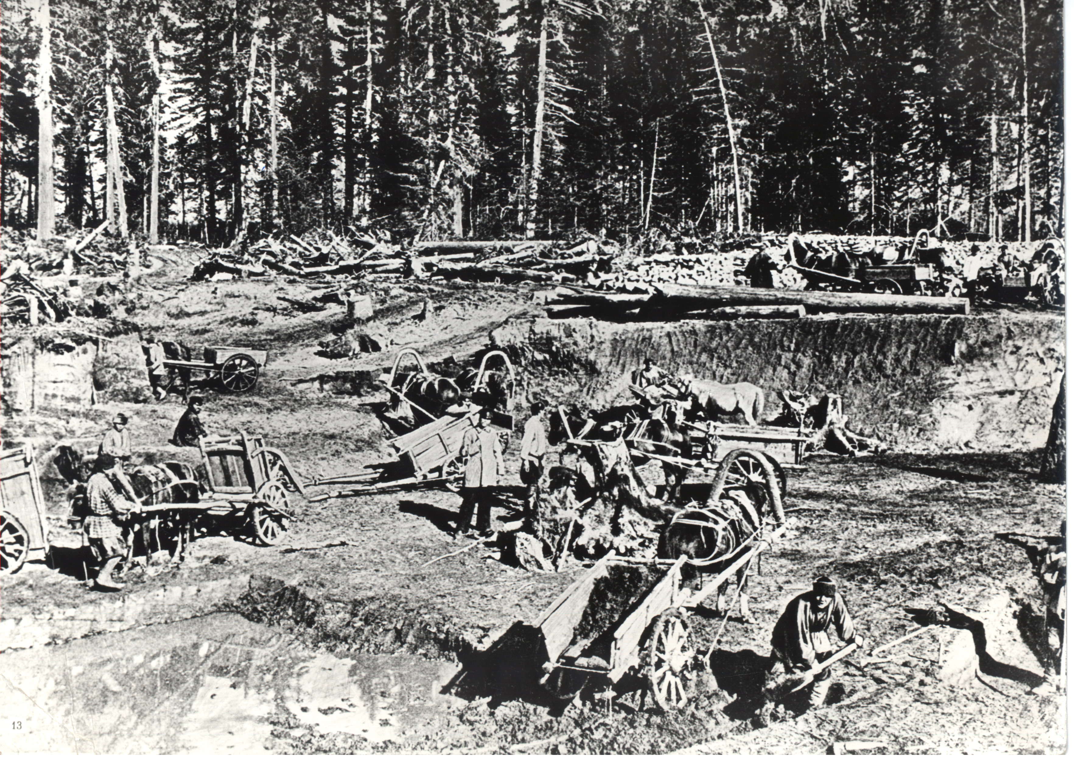 Расчистка территории под строительство ТЭЦ-1, 1920-е годы