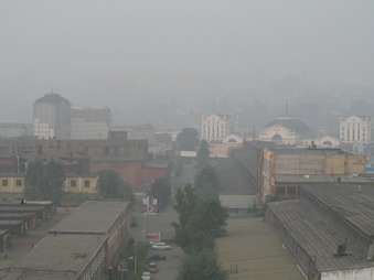 Красноярцы обеспокоены смогом, окутавшим город