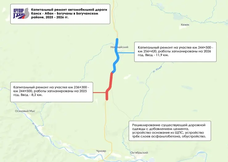 Капремонт дороги Канск — Абан — Богучаны стартует в 2025 году