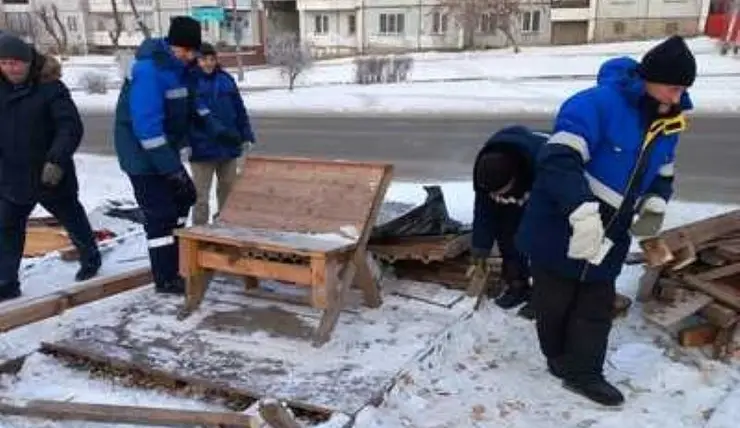 В Советском районе Красноярска убрали более 3 тысяч рекламных конструкций