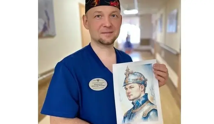 Красноярка подарила лечащему врачу портрет от нейросети