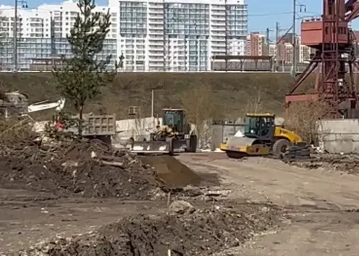 В Красноярске продолжается строительство развязки на Пашенном
