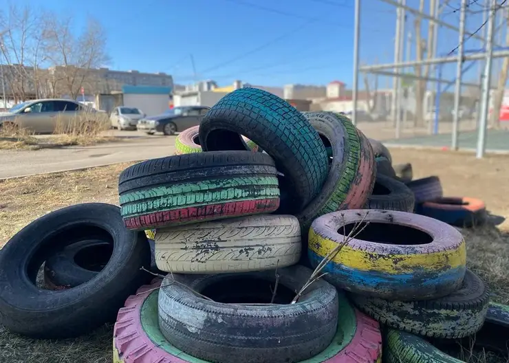 Красноярцам рассказали, куда можно сдать старые шины