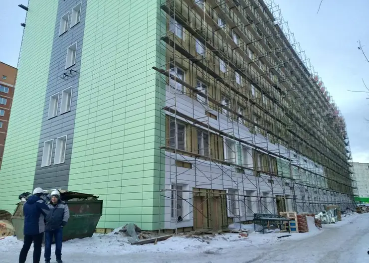 В Красноярске новая поликлиника в Северном построена на 70%