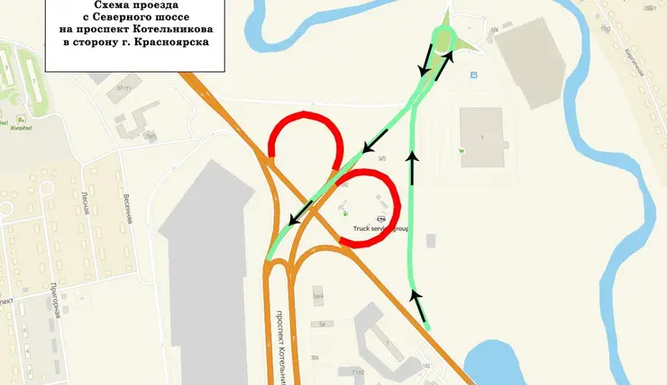 На обходе Красноярска в Солонцах на несколько дней поменяют схему движения