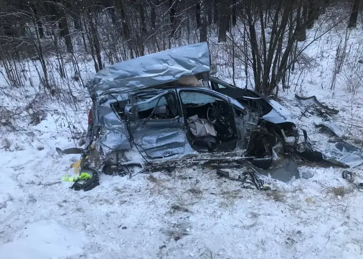 На трассе Красноярского края в аварии с грузовиком погибли два человека