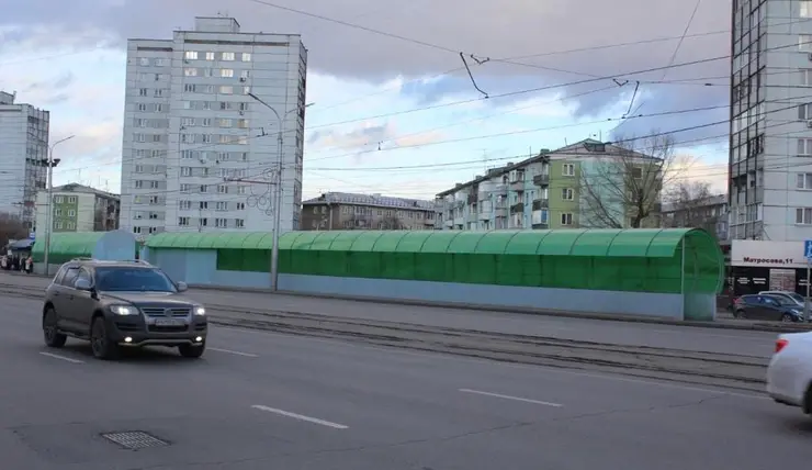 В Красноярске обновили крыши подземных переходов на Матросова