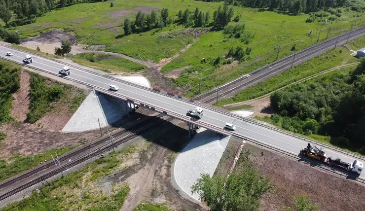 В Красноярском крае завершили ремонт путепровода через железную дорогу на трассе Р-255 «Сибирь»
