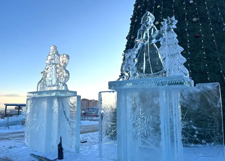 В Советском районе Красноярска готовят ледовые городки