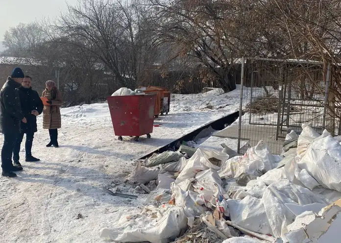 В Красноярске контейнерные площадки проверили на наличие строительного мусора