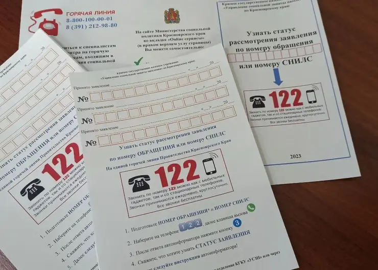 Красноярцы смогут отслеживать заявления на социальную поддержку по номеру 122