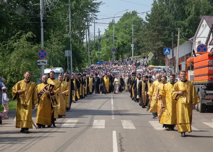 По Красноярску 9 июня пронесут икону Преображения Господня