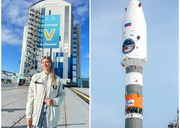 Красноярка Вероника Шмидт побывала на космодроме Восточный и увидела старт ракеты «Луна-25»