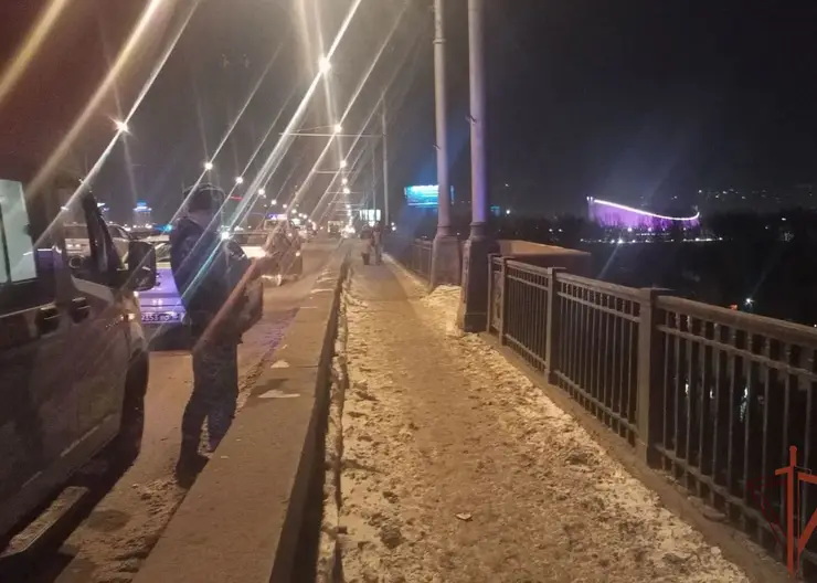 В Красноярске сотрудники Росгвардии спасли 28-летнего парня на мосту