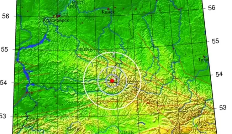 На юго-востоке Красноярского края произошло землетрясение магнитудой 3,3