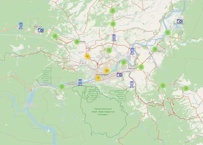 В Красноярском крае обновили расположение камер фотовидеофиксации ПДД