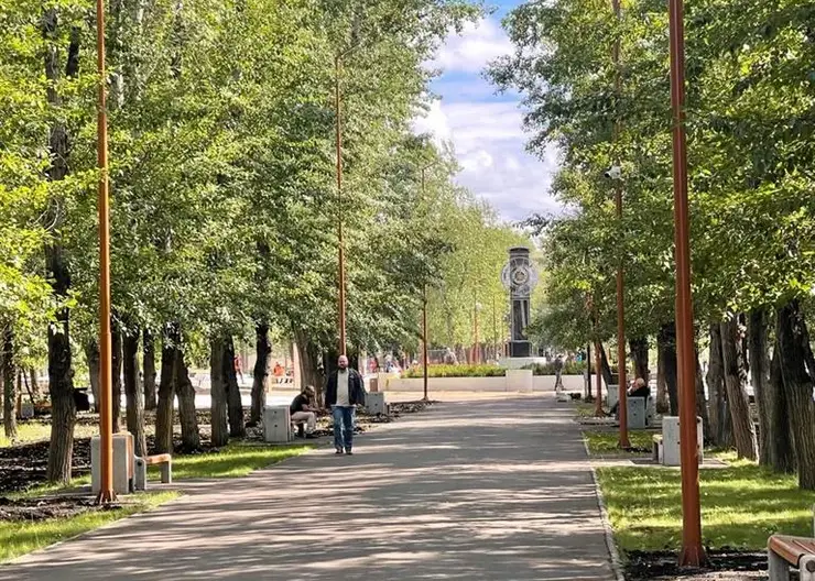 В Красноярске завершили первый этап благоустройства сквера «Сибсталь»