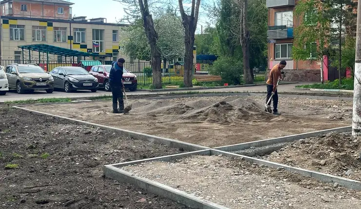 Ремонт дворов в Кировском районе Красноярска выполнен на 50 %