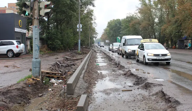 В Красноярске на Волжской формируют новый профиль дороги