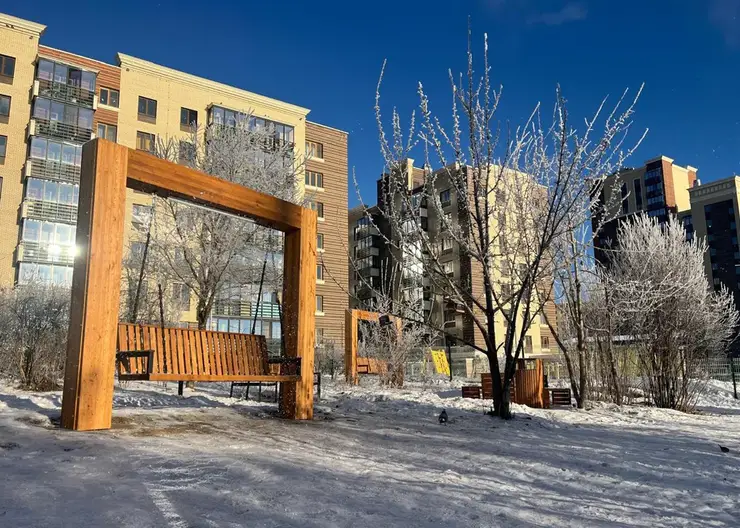 В Октябрьском районе Красноярска обустроили новое общественное пространство