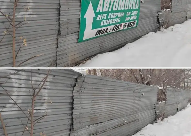 Более 100 рекламных вывесок с начала года сняли в Советском районе Красноярска