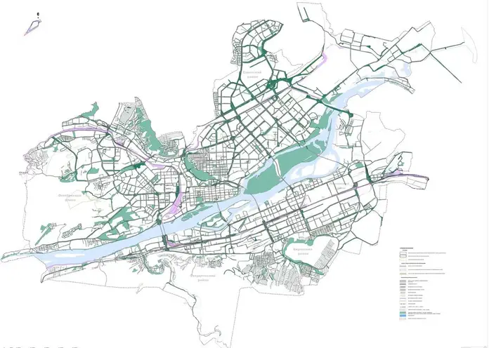 В Красноярске утвердили проект улично-дорожной сети и территории общественного пользования