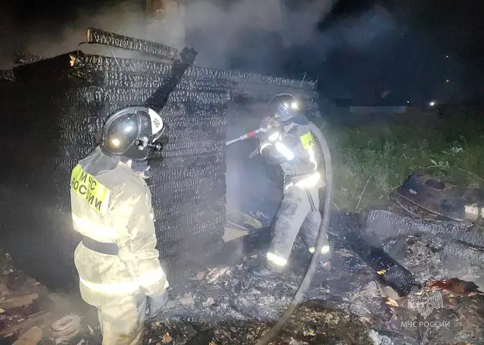 В ночном пожаре в Козульке погибли три человека