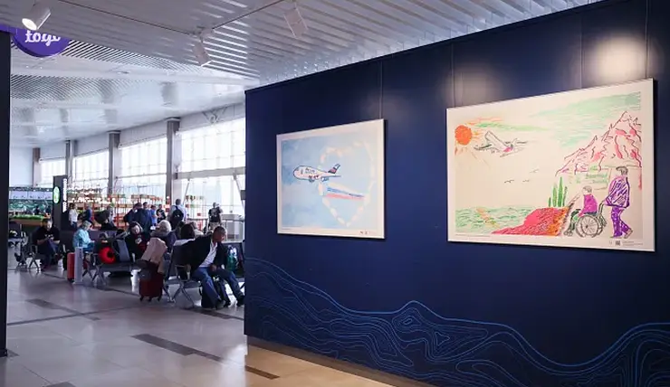 В аэропорту Красноярск открылась выставка детского рисунка