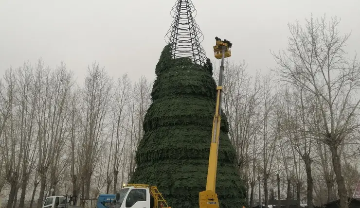 В Красноярске новогодняя ёлка Ленинского района переезжает в парк имени 1 Мая