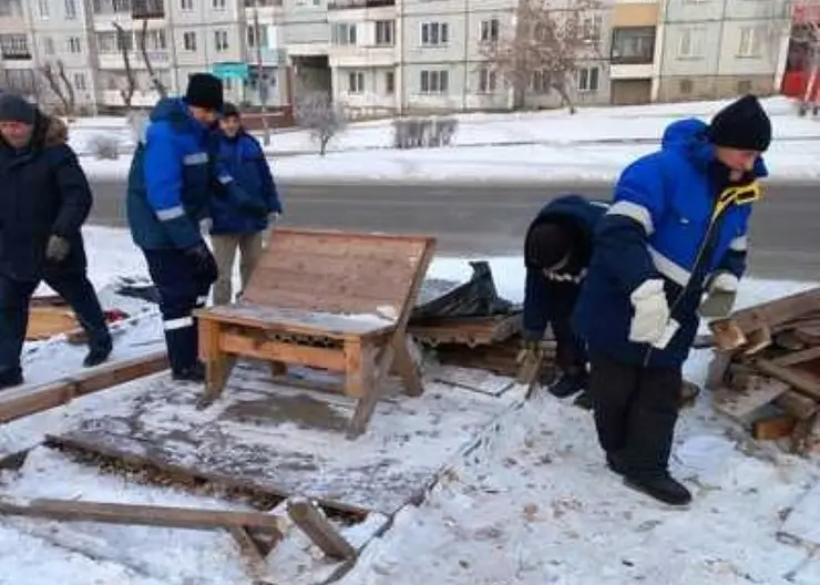 В Советском районе Красноярска убрали более 3 тысяч рекламных конструкций