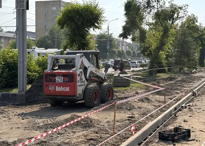 В Красноярске второй этап благоустройства променада на Красрабе завершили на 42 %