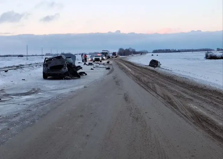 В Красноярском крае в тройном ДТП погиб водитель