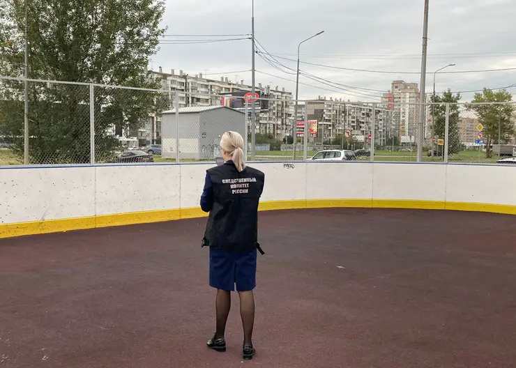 В Красноярске на семилетнего мальчика на спортплощадке упали хоккейные ворота