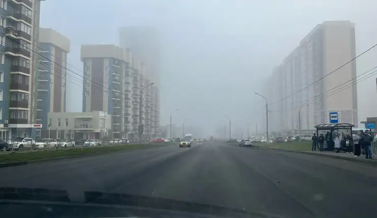 Красноярских водителей предупреждают о возможных трудностях на трассах из-за тумана