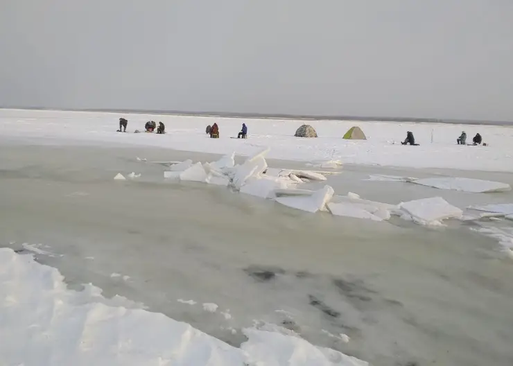 В Красноярском крае со льдины эвакуировали 12 мужчин и одну женщину