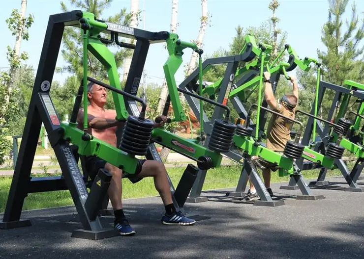 В Красноярске в Татышев-парке открылась новая спортивная аллея