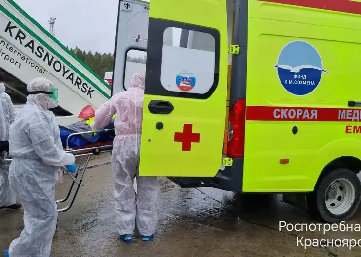 В аэропорту Красноярск провели учения для предупреждения завоза опасного вируса