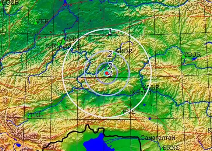 В Красноярском крае произошло землетрясение магнитудой 3,5 балла