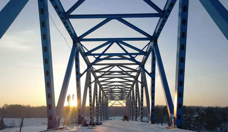 Высокогорский мост в Красноярском крае готов на 88 %