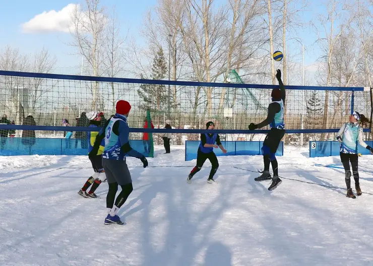 В Центральном районе Красноярска определили лучших игроков в зимний волейбол
