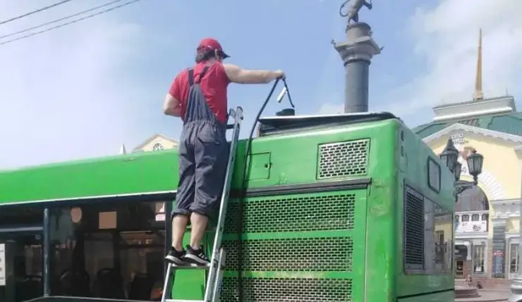 В Красноярске восемь автобусов прошли проверку на экологичность