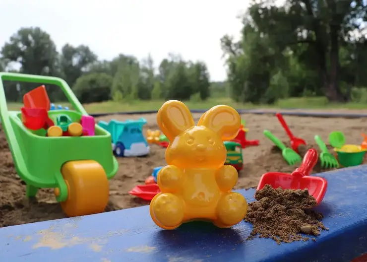 В Красноярске в песочницах Татышев-парка теперь есть игрушки