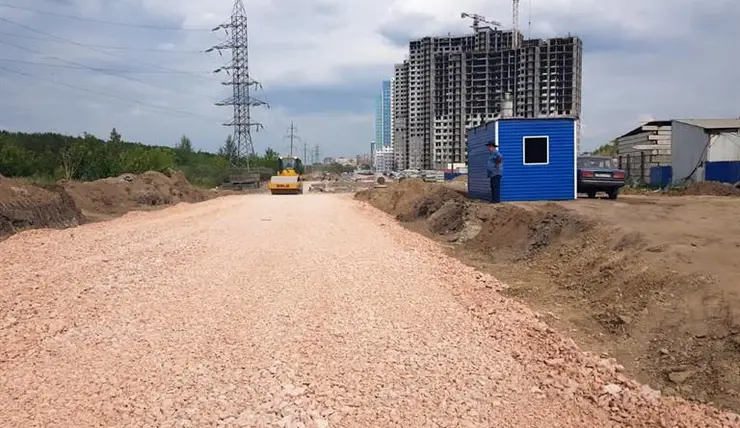 В Красноярске осенью достроят дорогу на улице Петра Подзолкова