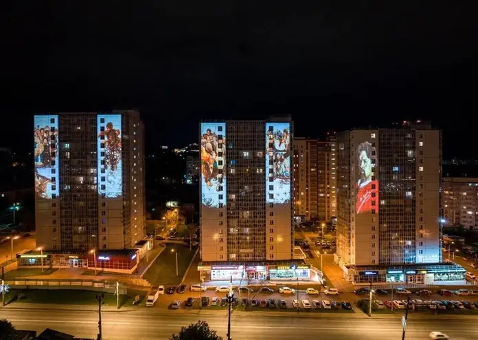 В Красноярске еще на части домов появится архитектурная подсветка