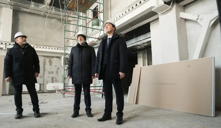 В Красноярске строительство третьего блока театра имени А. С. Пушкина планируют завершить летом 2023 года