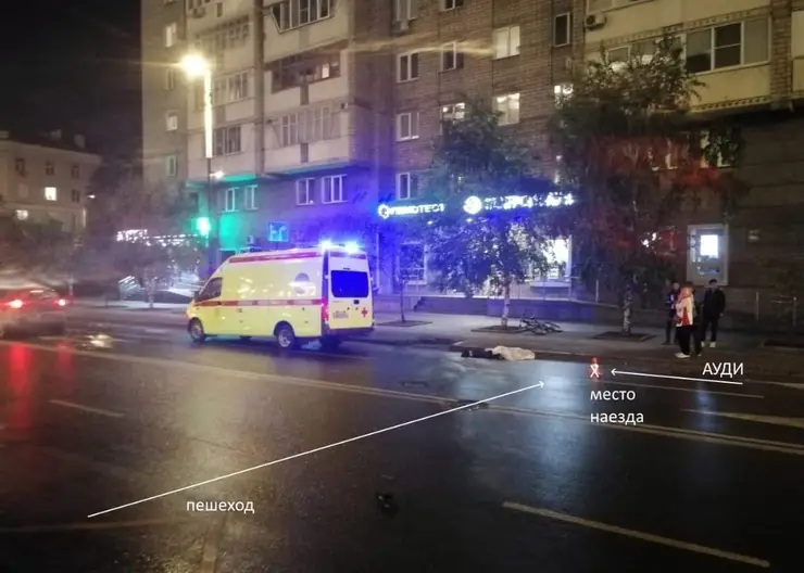 В центре Красноярска насмерть сбили 55-летнего мужчину