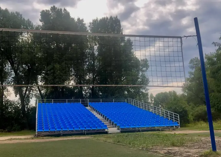 В красноярском Татышев-парке появились новые трибуны для болельщиков