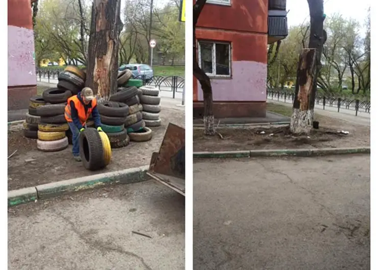 С апреля с территории Свердловского района Красноярска вывезли более 300 КамАЗов мусора