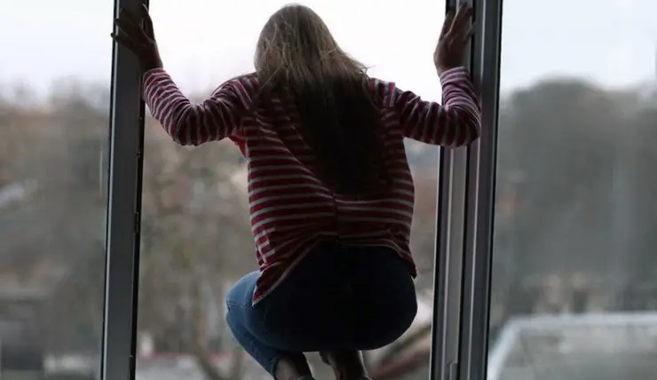 В Красноярске спасатели сняли с балкона на девятом этаже 50-летнюю женщину